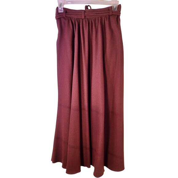 VTG Carole Little for Saint-Tropez West Brown Skirt 100% Wool Size XS Academia - Picture 2 of 9